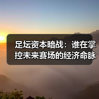 足坛资本暗战:谁在掌控未来赛场的经济命脉?-图3 足坛资本暗战:谁在掌控未来赛场的经济命脉?-图3
